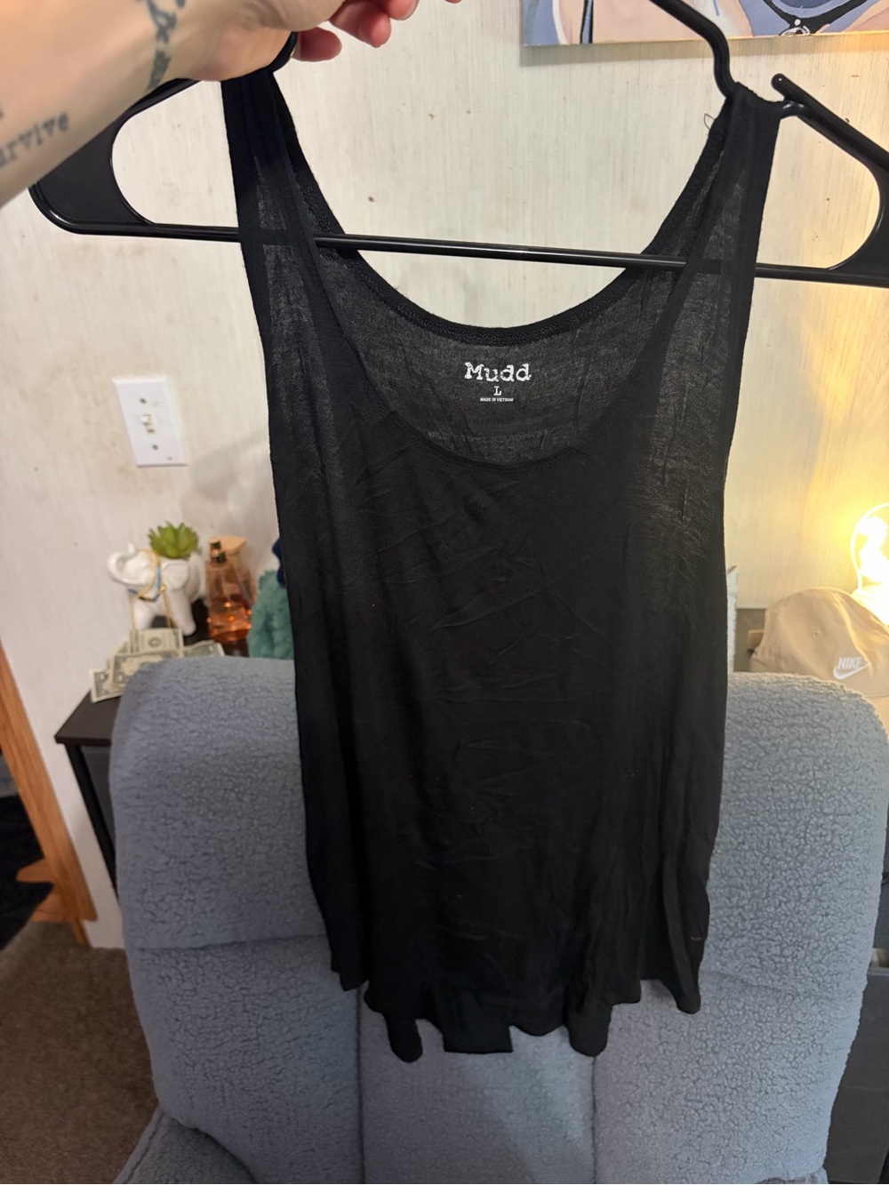 Mudd Black Scoop Neck Tank Top